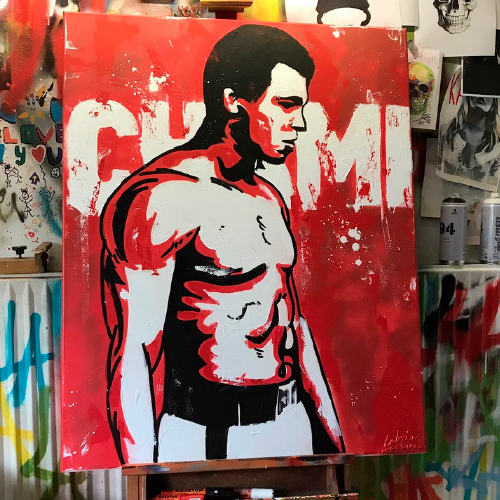 08. Origineel schilderij Muhammad Ali
